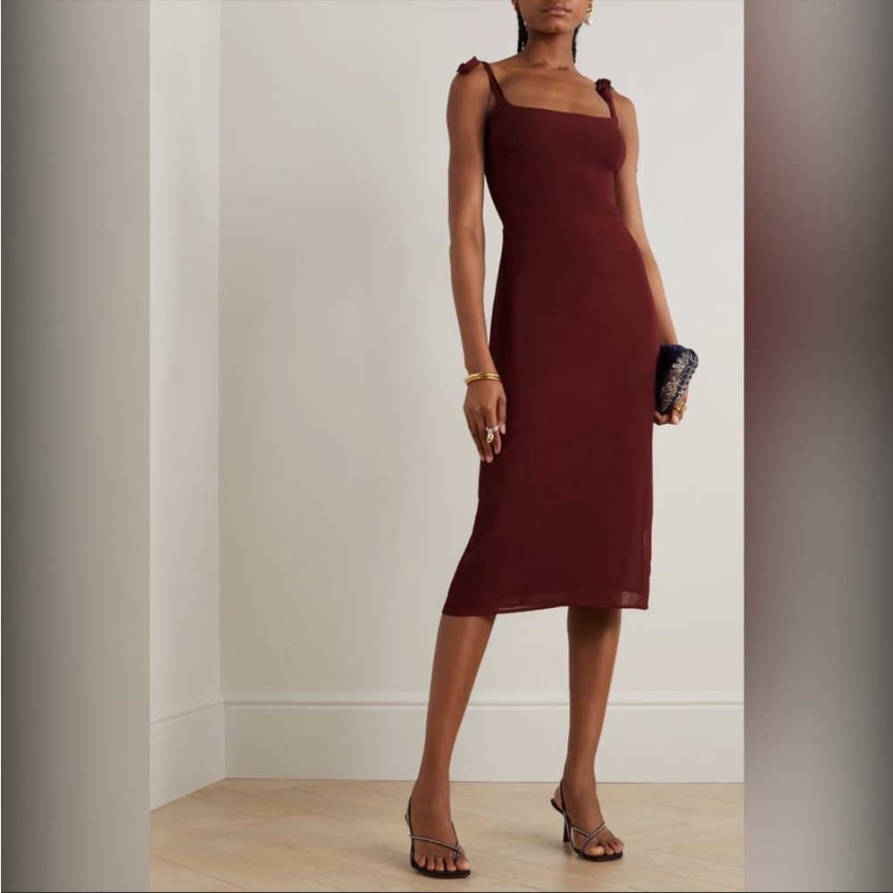 Reformation Besse dress in plum
